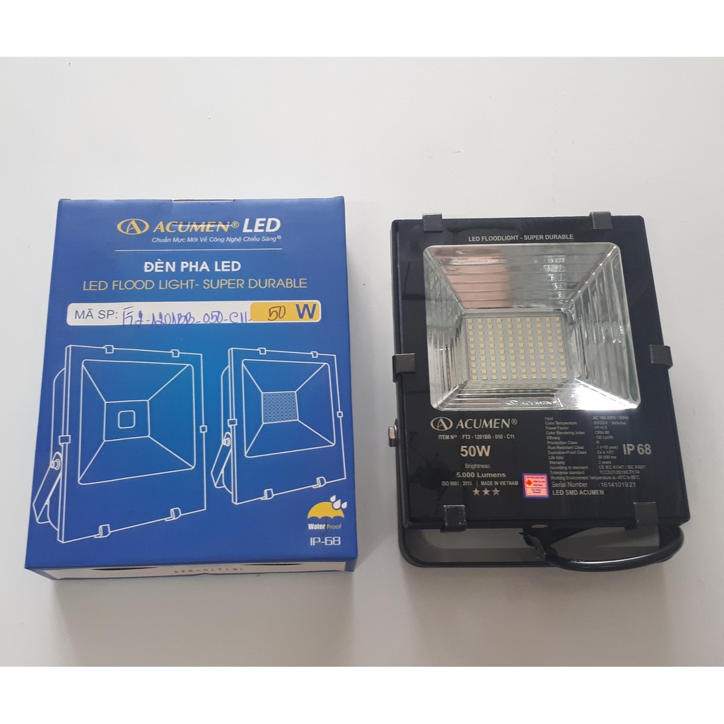 Đèn pha led FLOOD LIGHT 50W sáng vàng - ACUMEN