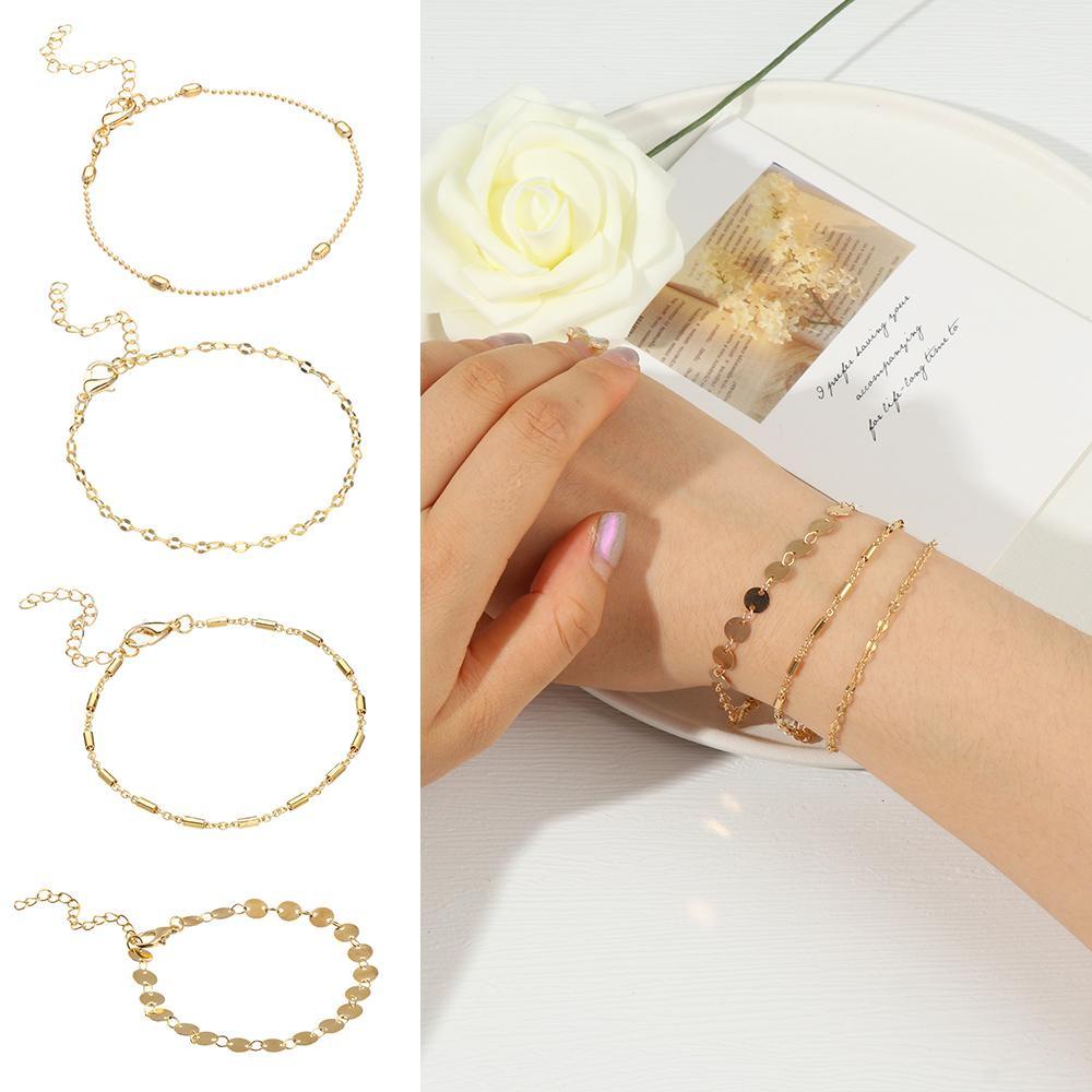 Bộ 4 Vòng Tay Nhiều Lớp Thời Trang Cho Nữ