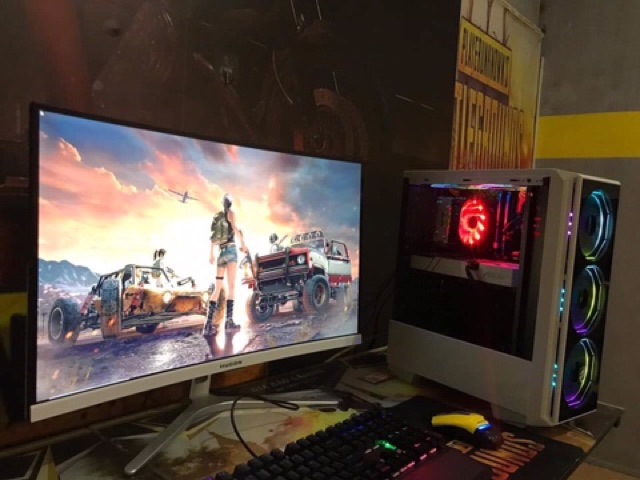 Màn Hình Hugon 24ich mã Q24 new box cong full viền 75hz bh 6 tháng | BigBuy360 - bigbuy360.vn