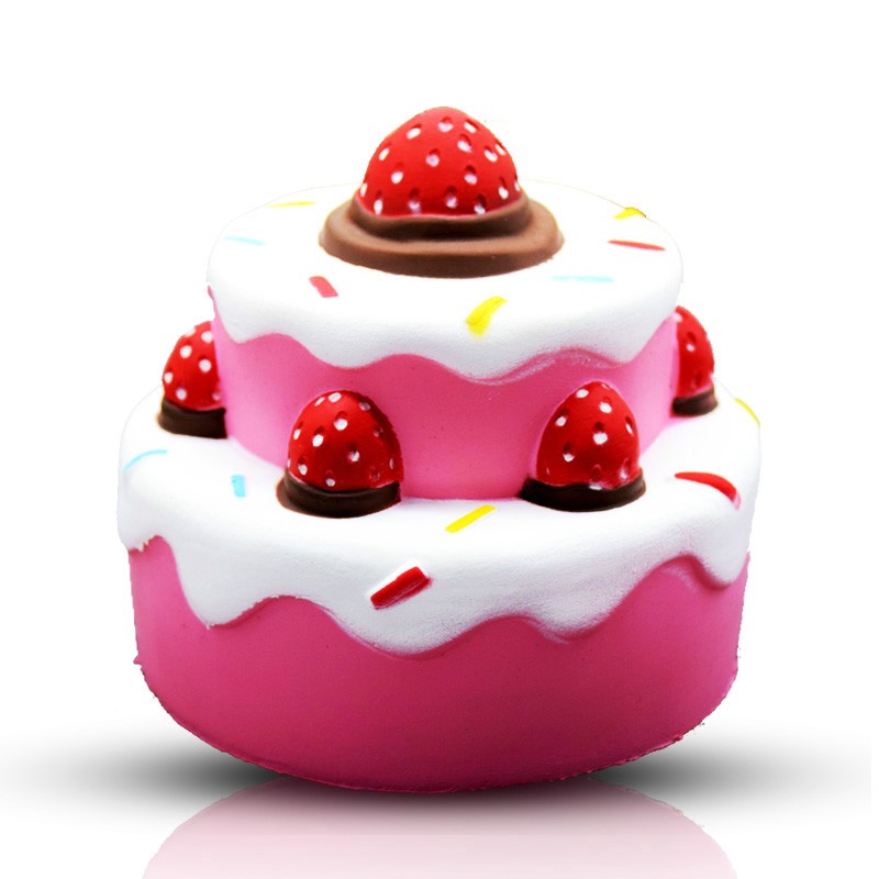 Đồ chơi bóp Squishy hình bánh kem dâu dễ thương , giúp giảm stress