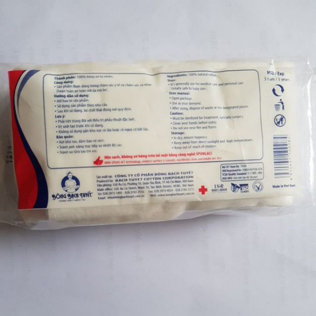 Bông y tế Bạch Tuyết 25g