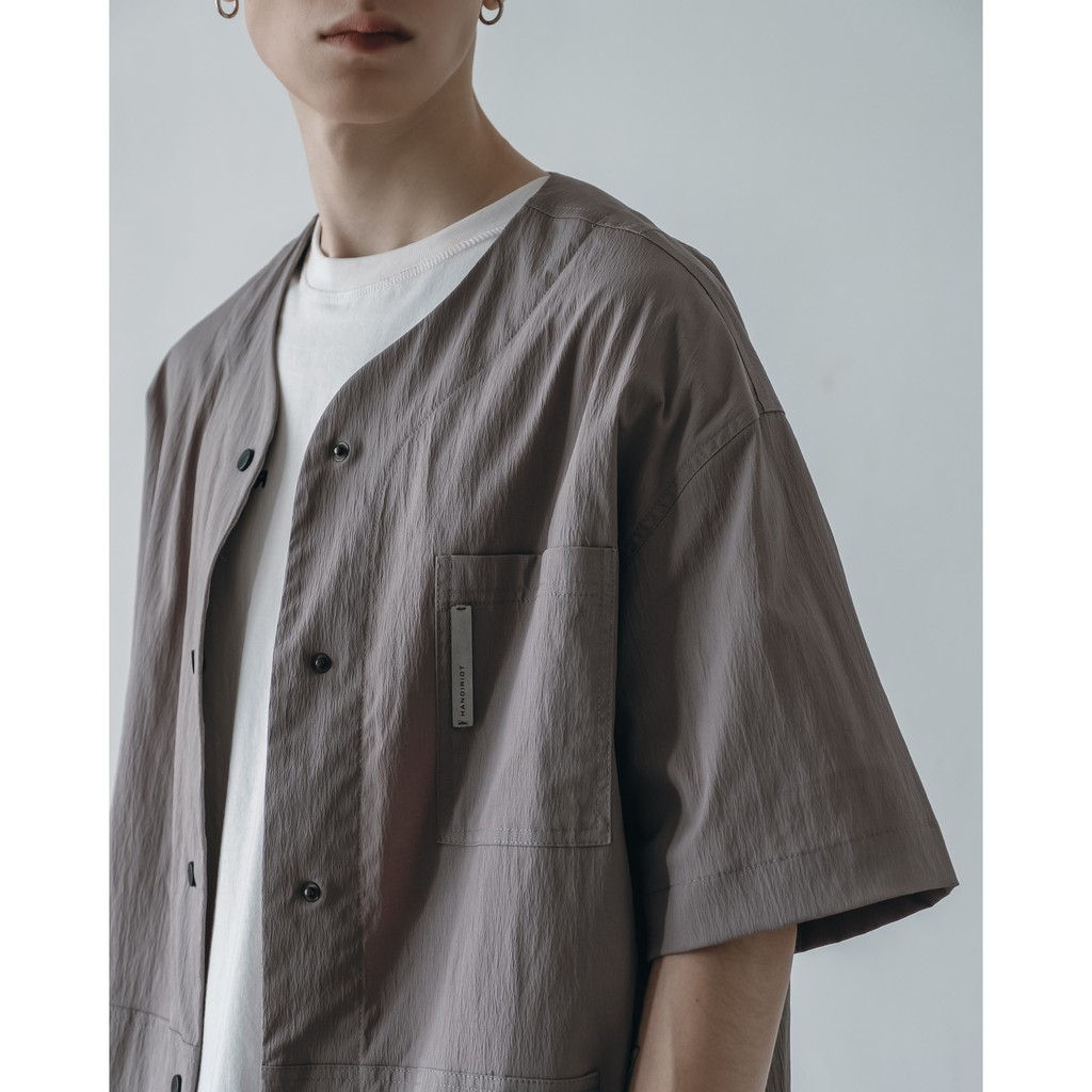 Áo Sơ Mi Ngắn Tay Không Cổ HANOIRIOT T0136 | BigBuy360 - bigbuy360.vn