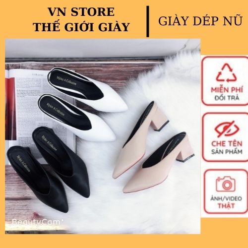 Guốc Sục mũi nhọn 5P quai trơn mang êm chân lắm ..