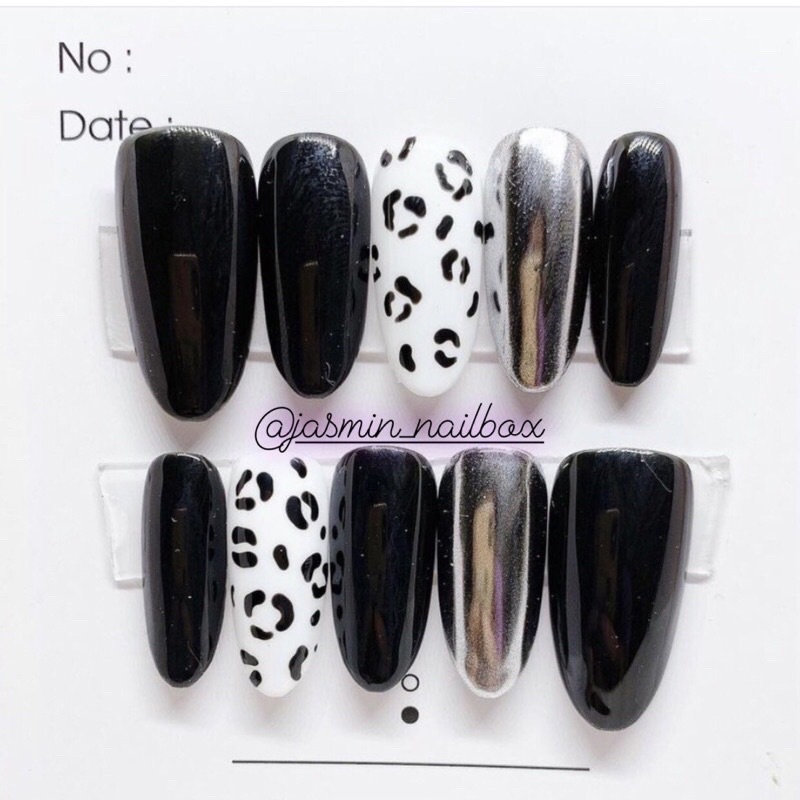 Nail box thiết kế sẵn mẫu đen flash có làm theo yêu cầu