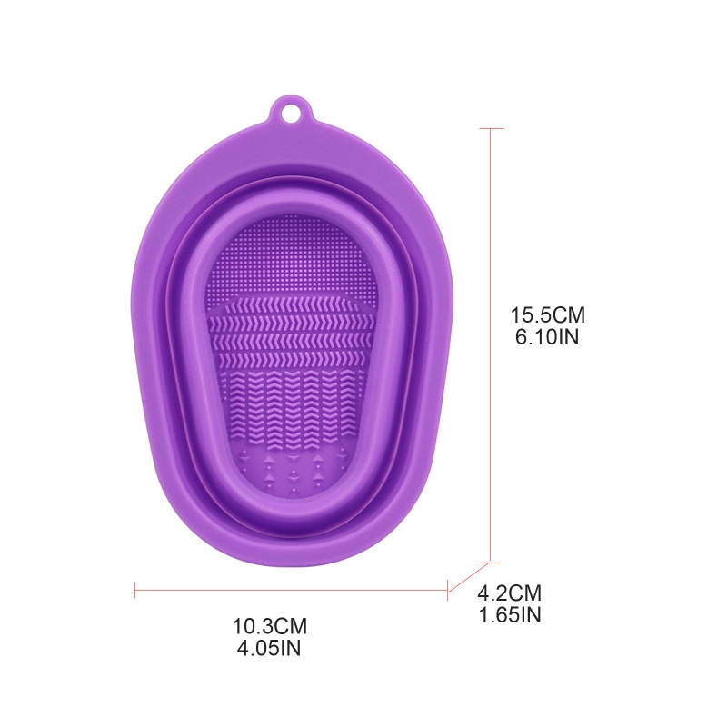 Miếng silicone vệ sinh cọ trang điểm có thể gấp gọn tiện lợi