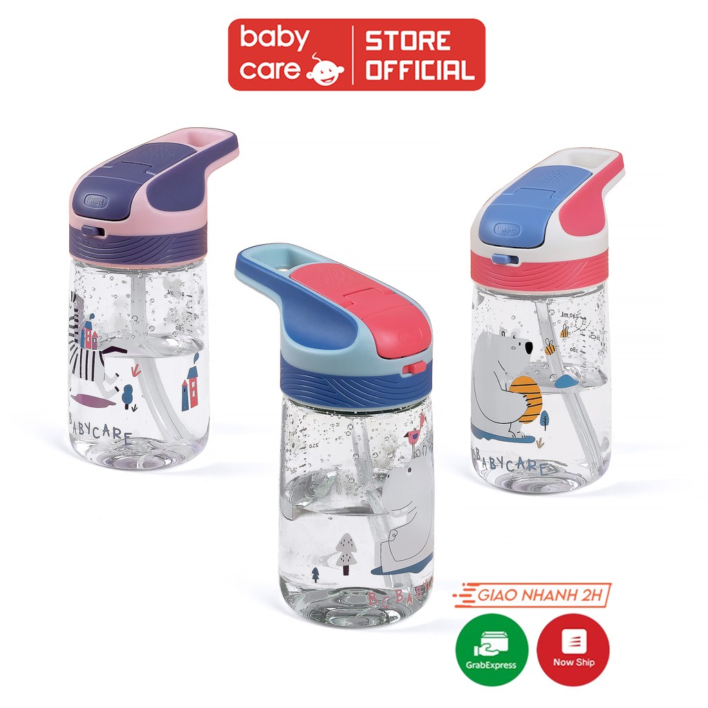 Bình uống nước mỏ vịt thể thao BC BABYCARE 240ml 300ml cho bé - BC4064