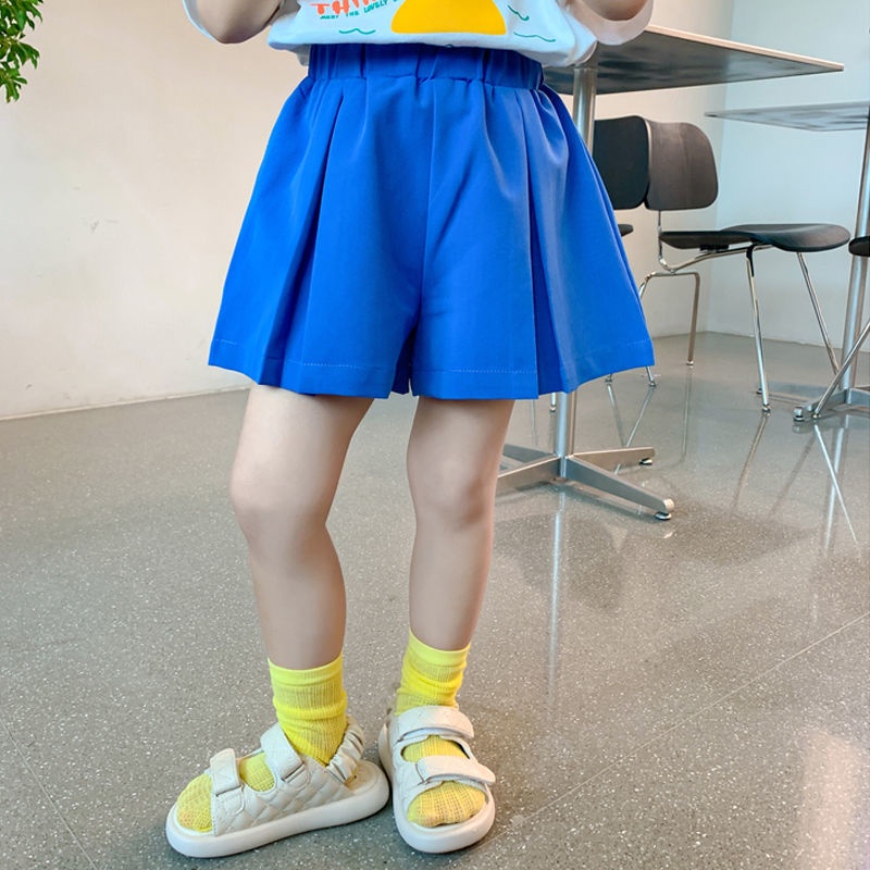 Quần ngắn ống rộng Màu Sắc Đơn Giản Dễ Phối Đồ Thời Trang Hè Phong Cách Hàn Quốc Cho Nữ