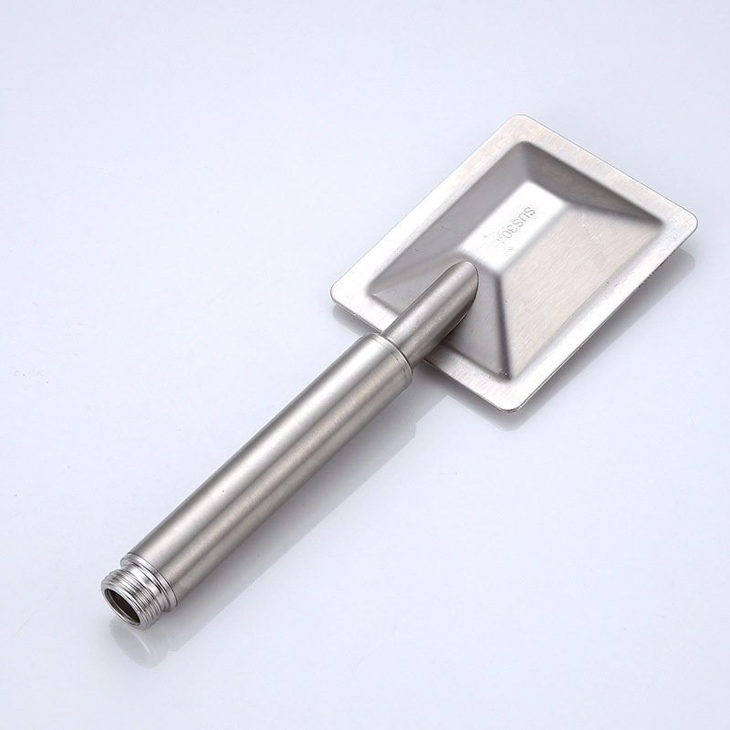 Đầu vòi hoa sen, tay sen INOX mờ vuông dẹt phù hợp với hầu hết mọi loại dây sen - QM.TS034