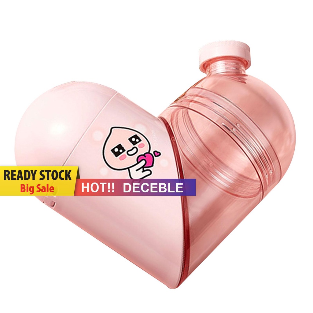 Bình Nước Thể Thao Hình Trái Tim Dạng Xoay Tiện Lợi Khi Đi Du Lịch
