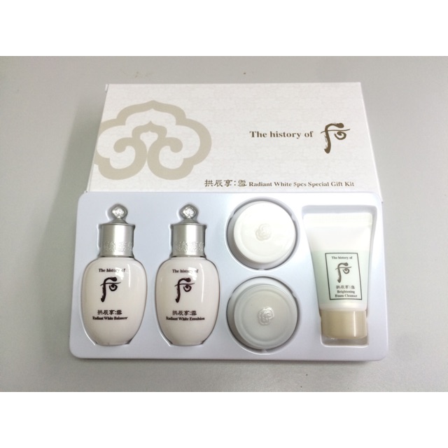 Set Dưỡng Trắng Da Whoo Radiant White 5pcs Special Gift Kit