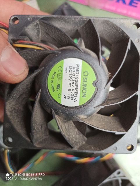 Quạt server 8cm vuông, Sunon 12v