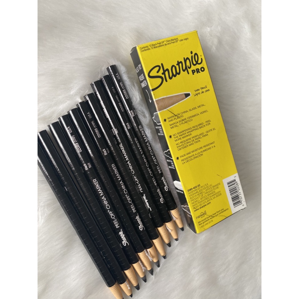 Chì đá Sharpie  đen, đỏ , trắng vẽ chân mày, chì phẩy sợi chân mày, vẽ khung môi phun xăm thẩm mỹ