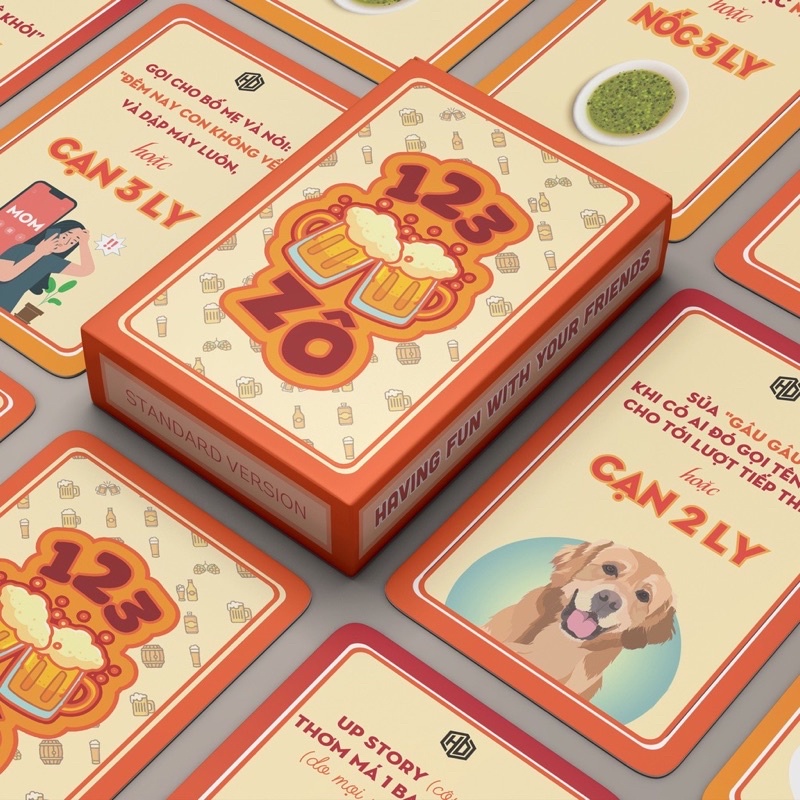 Bộ Bài 123 ZÔ - 48 Lá Drinking Card Game Gắn Kết Tình Bạn Bùng Nổ Cuộc Vui Ăn Nhậu cực Vui 123zo 123zô