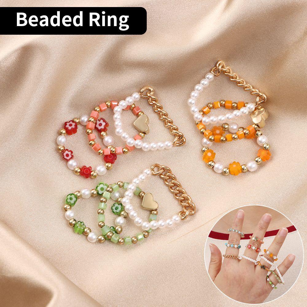 ROSE Bộ 3 Nhẫn Thời Trang Nhiều Màu Sắc Đầy Cá Tính