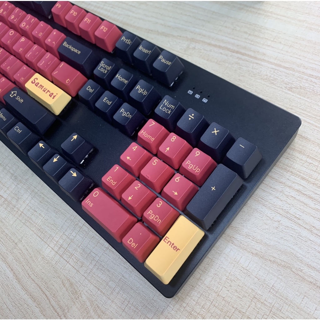 Keycap Cho Bàn Phím Cơ Red Samurai Thick PBT Dyesub 117 Phím Cherry Profile Của EZPC