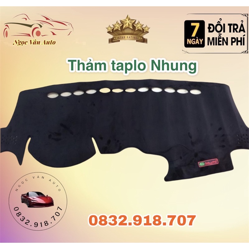Thảm Taplo nhung Soluto 2018 - 2021 Nhung lông cừu có chống trượt