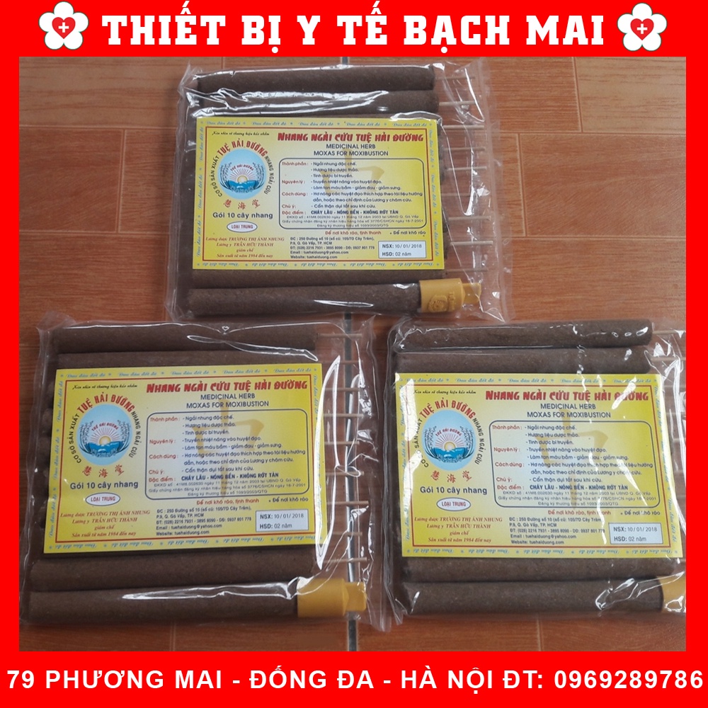 ✅ Nhang Ngãi Cứu Tuệ Hải Đường Loại Trung Lớn - 10 Cây Hàng Mới, Lâu Tàn,Thơm