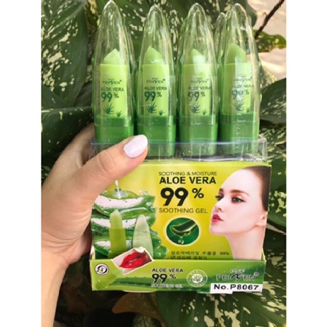 Son dưỡng môi Aloe vera 99% đổi màu theo nhiệt độ