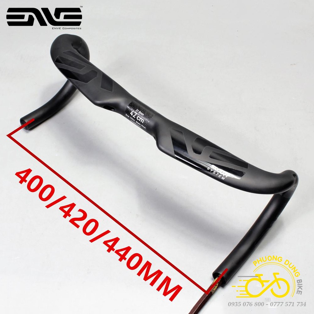 Ghi đông dẹp xe đạp road Carbon Enve Aero SES 400/420/440x31.8mm