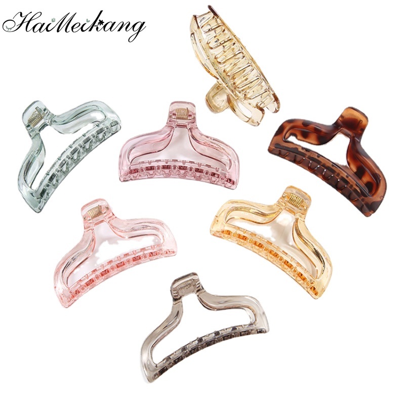 Kẹp tóc Haimeikang bằng nhựa trong suốt phong cách Hàn Quốc giản dị