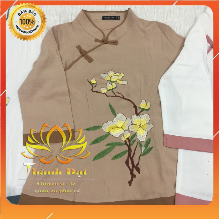 Bộ Quần Áo Đi Chùa Mẫu Sườn Xám Chất Vải Đũi Cao Cấp Loại 1 Cực Đẹp, Mềm Mịn,Mát Thấm Hút Mồ Hôi Mặc Vô Cùng Thoải Mái | BigBuy360 - bigbuy360.vn