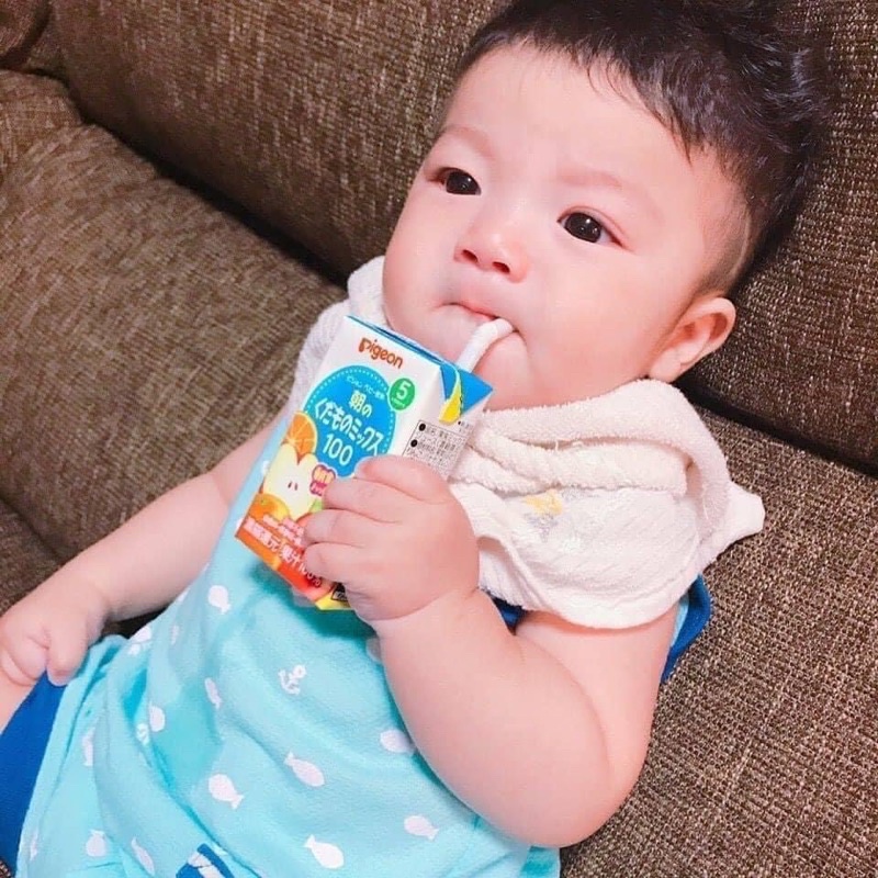 Nước ép trái cây, rau củ Pigeon Nhật Bản cho bé (lốc 3hộp*125ml)