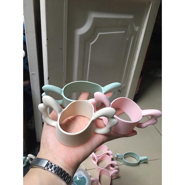 TAY CẦM BÌNH SỮA SILICON Cánh tiên gắn moy, avent, piegon