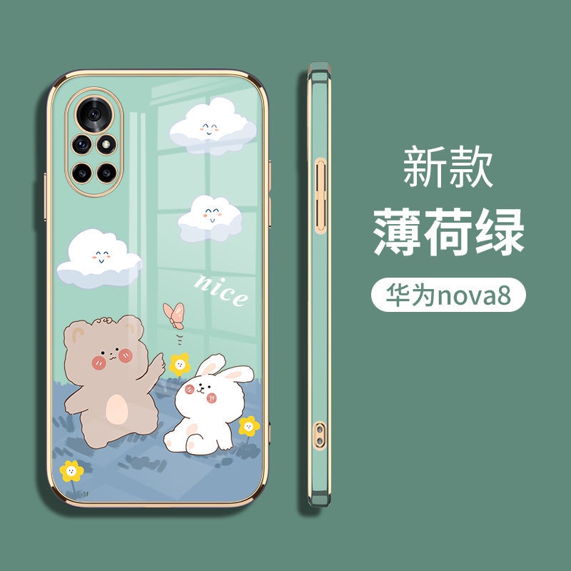 Ốp Điện Thoại Silicon Viền Mạ Sang Trọng Hình Gấu Thỏ Cho Xiaomi 8 Xiaomi 9 Xiaomi 10 Xiaomi 10S 10 LITE Xiaomi 11 11 LITE Xiaomi 12 mobile