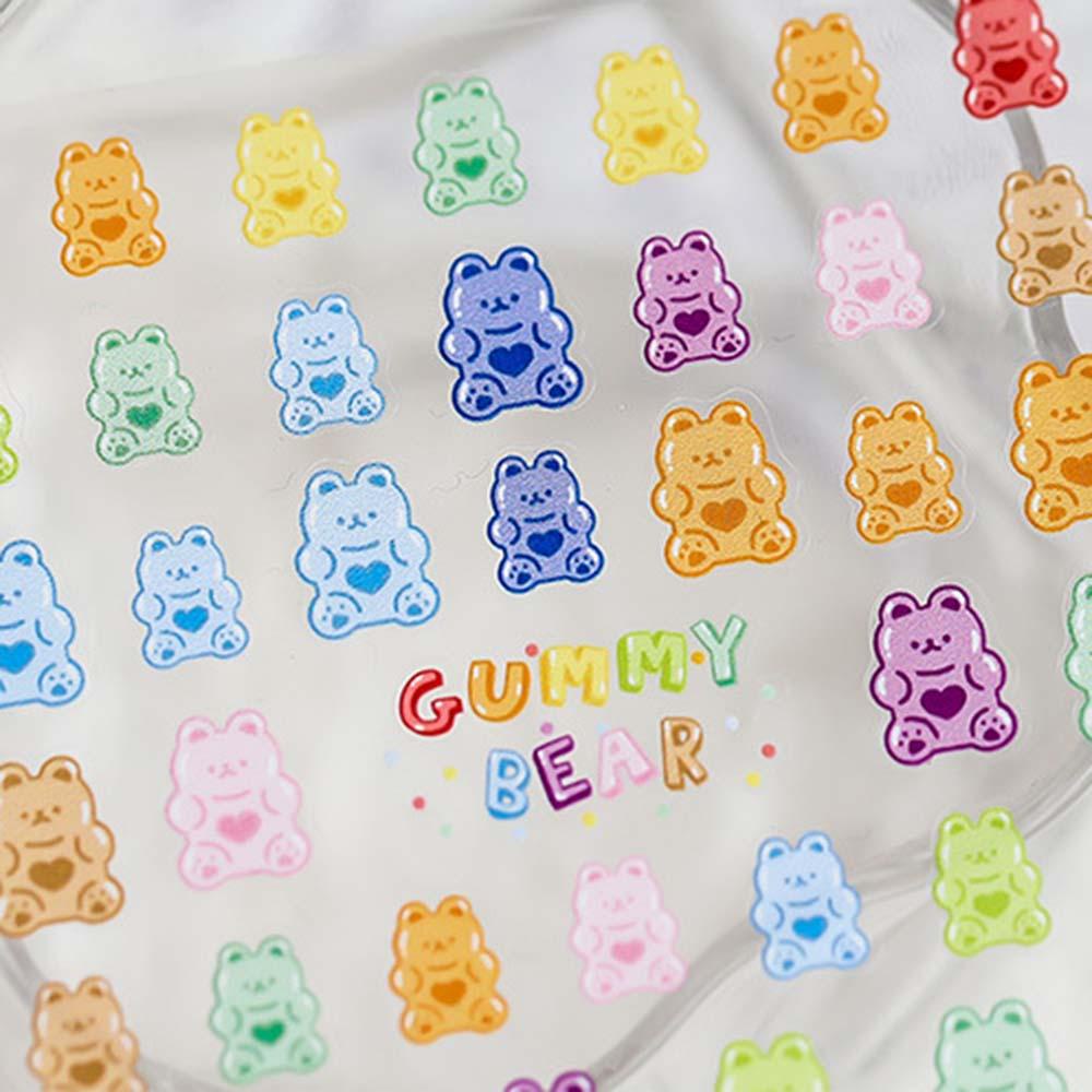 Miếng Dán Trang Trí Móng Tay 5D Siêu Mỏng Hình Gấu Gummy DIY