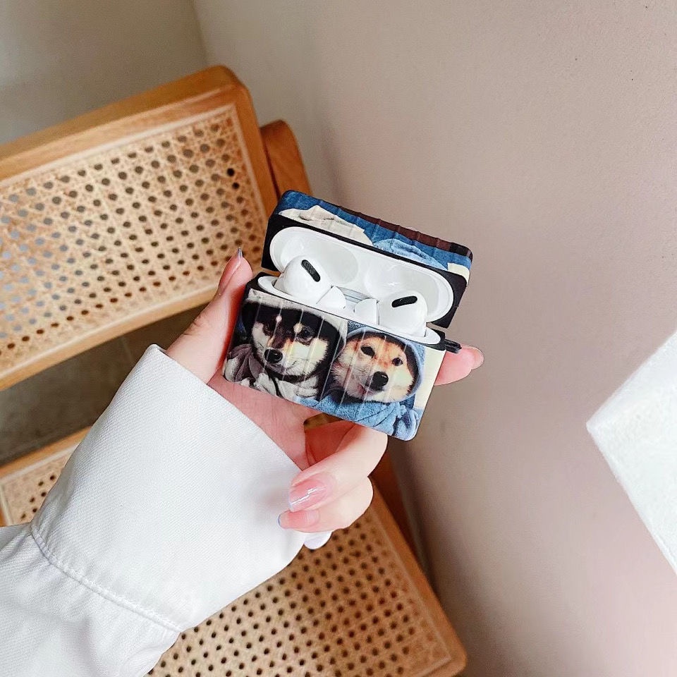 Vỏ Bảo Vệ Hộp Sạc Tai Nghe AirPods 1 2 3 Pro 3rd 2021 Bằng TPU Màu Xanh Dương Dễ Thương