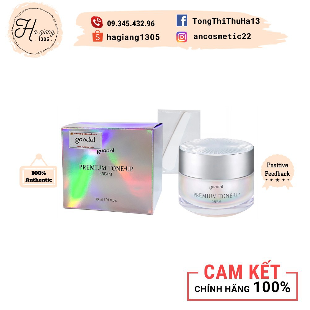 [Mẫu mới 2020] Kem dưỡng trắng ốc sên Goodal Premium Snail Tone Up Cream Hàn Quốc