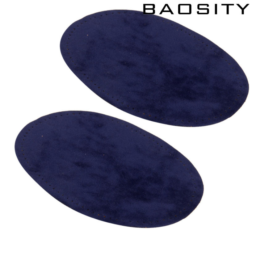 [BAOSITY]3 Pairs Sew-on Elbow Knee Patches for Clothes Sewing Crafts Grey Blue Camel