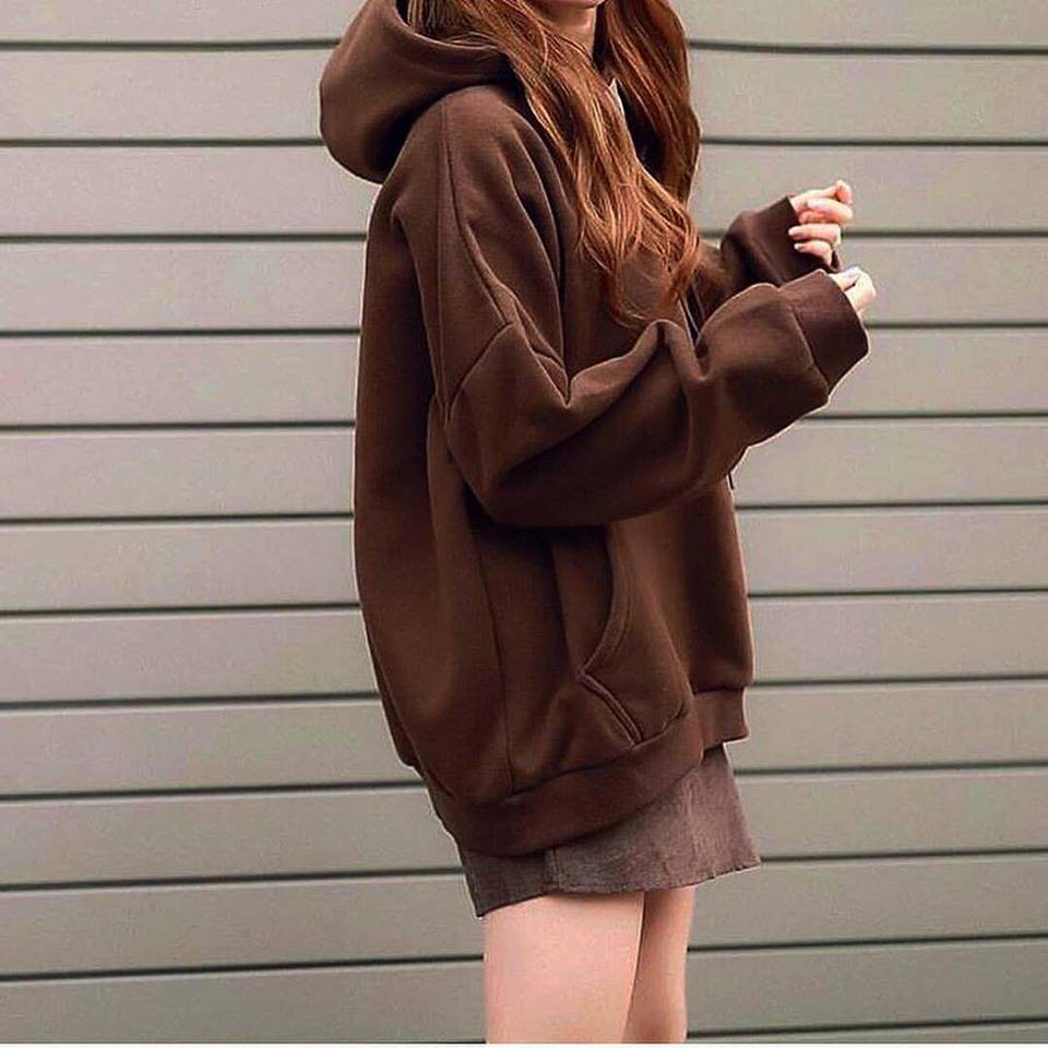 [ĐỦ SIZE - Kèm hình thật] Áo hoodie trơn nỉ dày nâu socola basic hoodie unisex | WebRaoVat - webraovat.net.vn