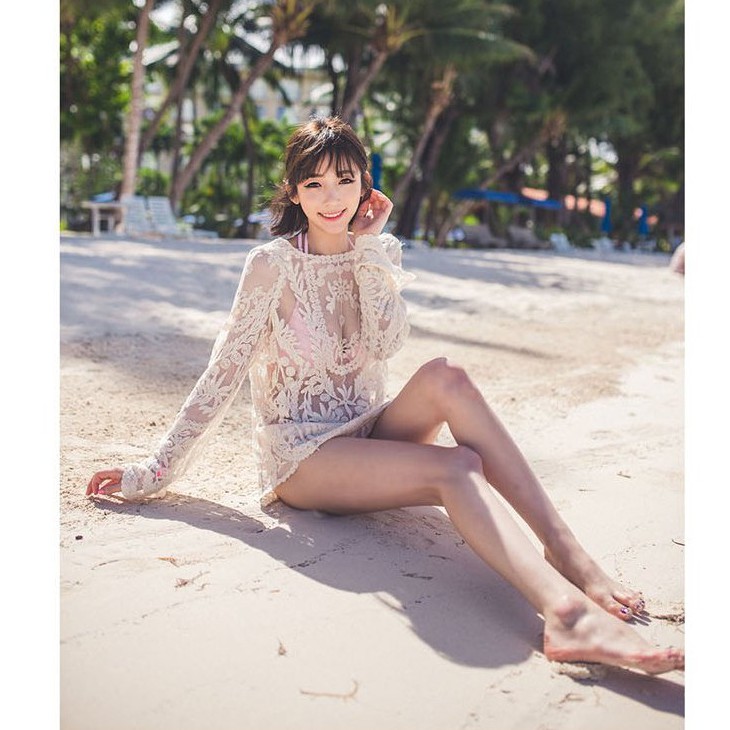 [Hàng quảng châu cao cấp] Áo lưới đi biển họa lá sành điệu | BigBuy360 - bigbuy360.vn