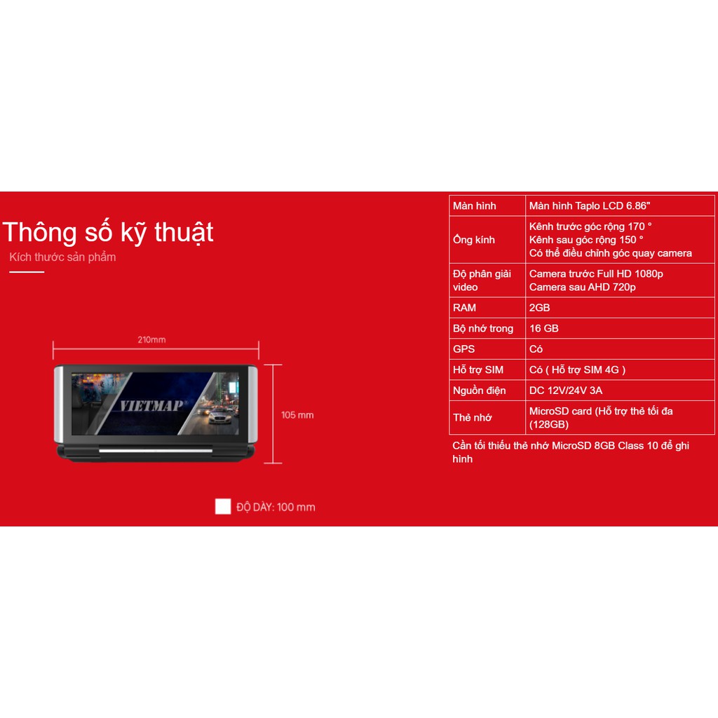 [Miễn Phí Lắp Đặt] Camera Hành Trình Vietmap D22 + [Thẻ Nhớ 64Gb] + [Sim 4G 12 Tháng] + [Mã Giảm] | BigBuy360 - bigbuy360.vn