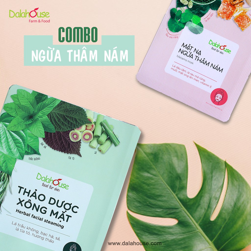 [DalaHouse] Mặt Nạ Ngừa Thâm Nám ( Lá Dâu Tằm, Lá Rau Má Rừng, Muối, Mật ong lên men, Vitamin E) - Melasma Mark