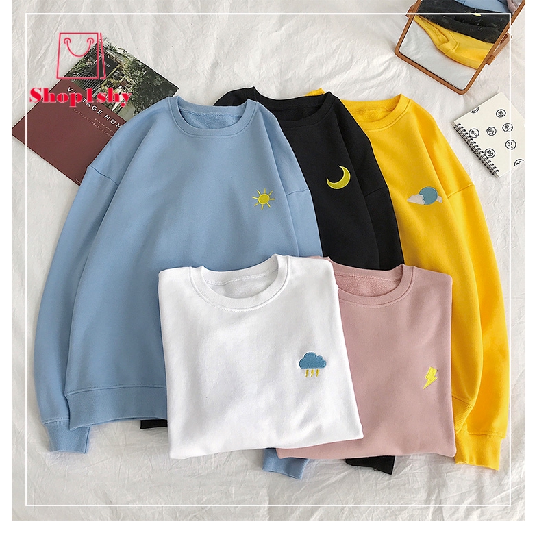 Moon and sun print fashion Athletic Closure Men's Pullover Sweatshirt | BigBuy360 - bigbuy360.vn
