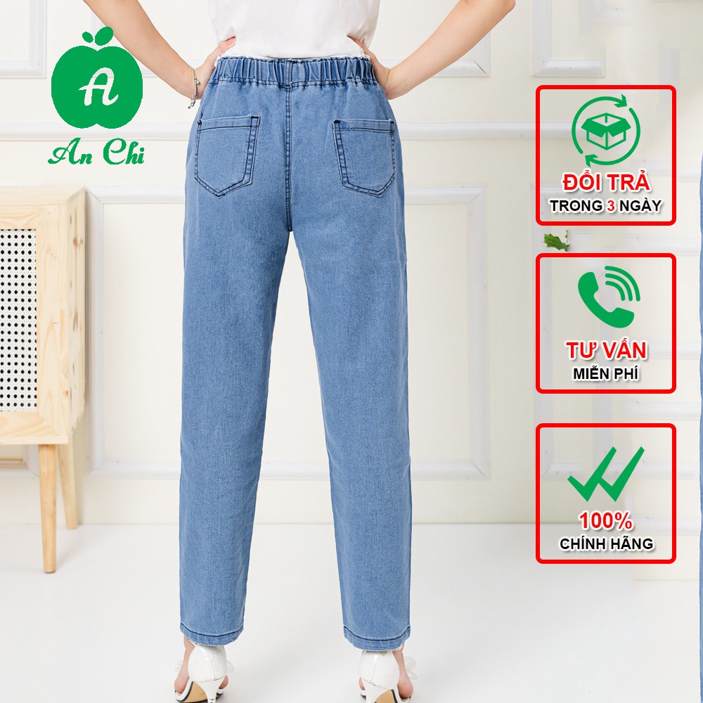 Quần Jean Baggy Nữ 3 màu phom rộng FREESHIP Quần bò nữ cạp chun BIG size, trẻ trung và năng động