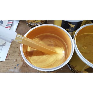 Sơn nước nhũ vàng 18k Lon 850gr - Sơn nhũ vàng 18K sơn tượng, hoa văn, chỉ phào, thạch cao, chậu kiểng
