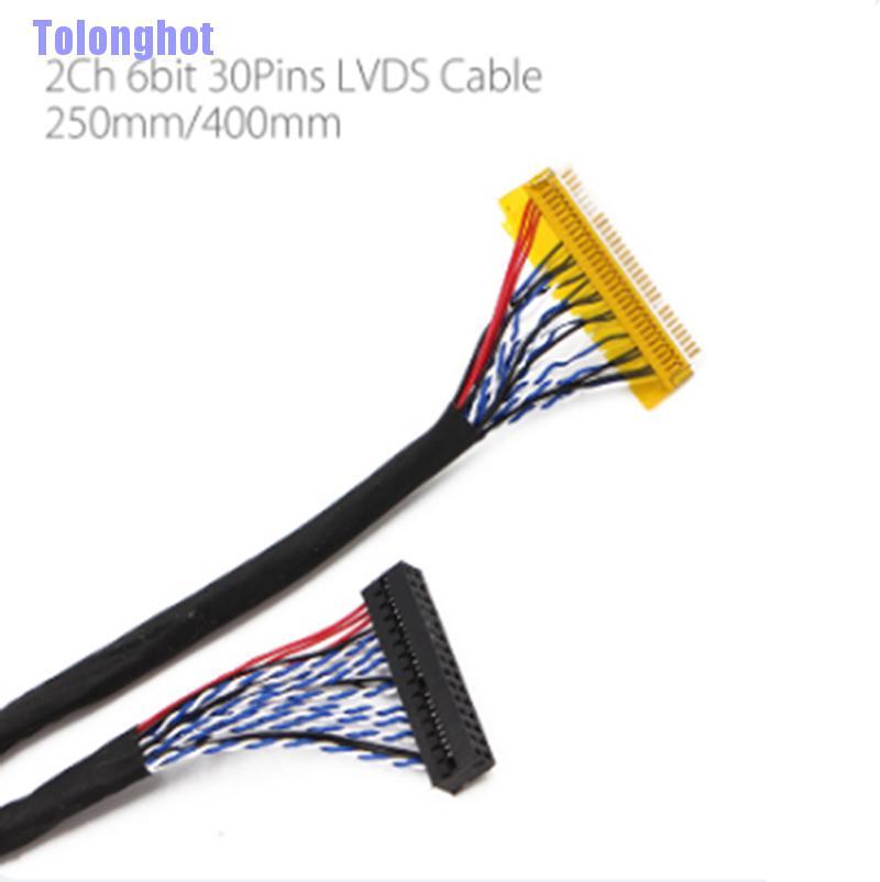 Tolonghot> LVDS Cable FIX-30P-S6 30pin double 2 ch 6-bit dual 6bit LCD panel Screen cable