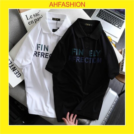 Áo thun nam có cổ tay ngắn in họa tiết chất đẹp co dãn mẫu mới nhất giá rẻ cao cấp AHFASHION
