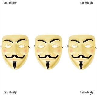 【Taste】Anonymous Hacker Vendetta Guy Face Mask Adults Halloween Fancy Party Accessoryr