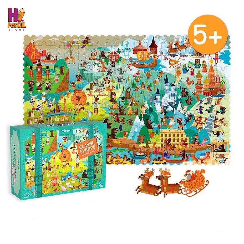Đồ Chơi Xếp Hình Vòng Quanh Thế Giới Bản 180 Miếng Hi Pencil