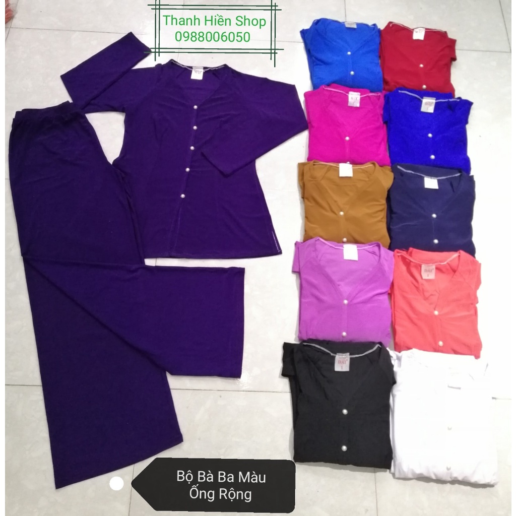 Bộ Bà Ba Màu Ống Rộng