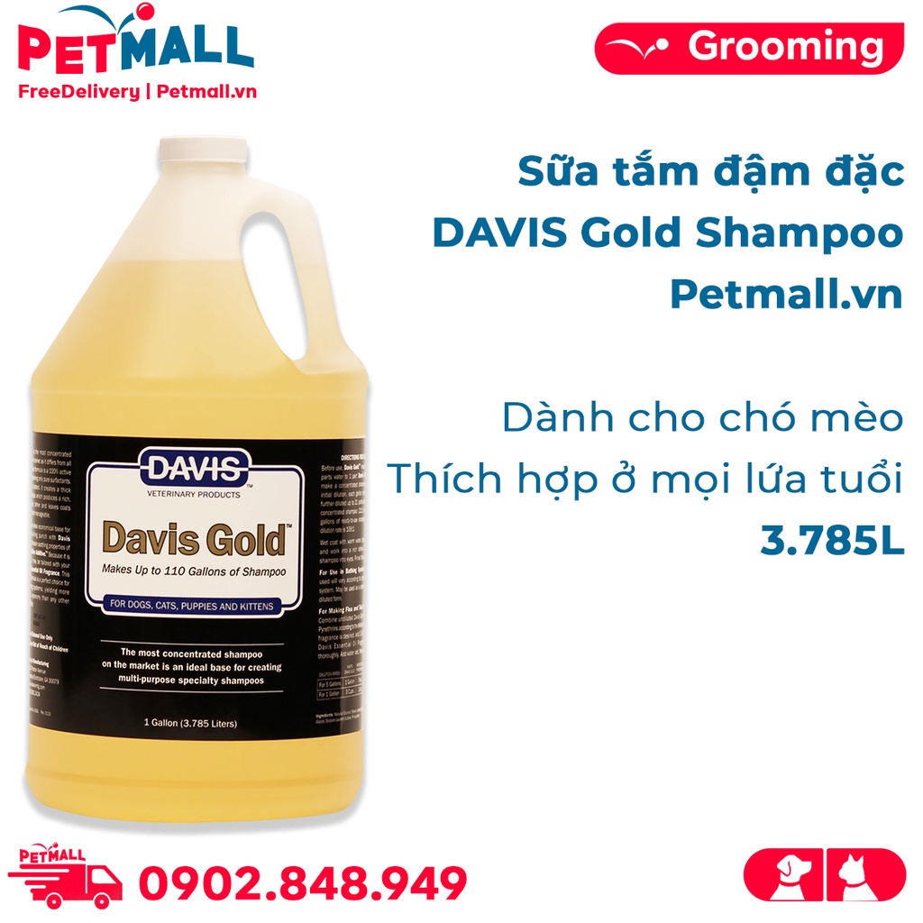 Sữa tắm đậm đặc DAVIS Gold Shampoo 3.785L thumbnail