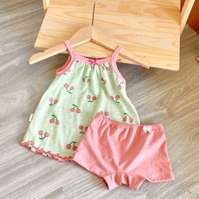 Áo 2 dây cho bé gái, áo chất liệu bambo 100% hàng Hàn cho bé