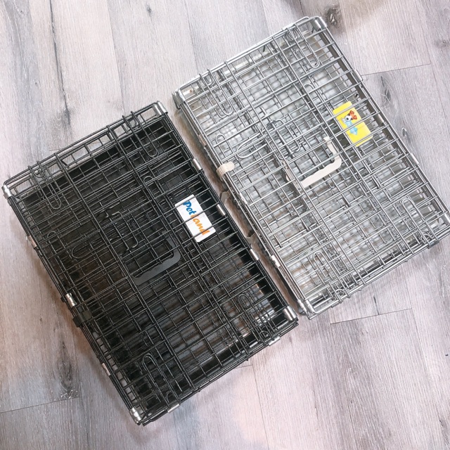 Lồng chó mèo gấp gọn 46*30*37 loại 1 nan dày, vân đá