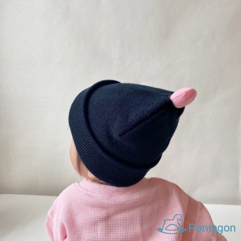 Mũ Beanie Đan Len Dễ Thương Thoải Mái Giữ Ấm Mùa Đông Có Thể Điều Chỉnh Cho Bé Trai / Gái 1-6 Tuổi