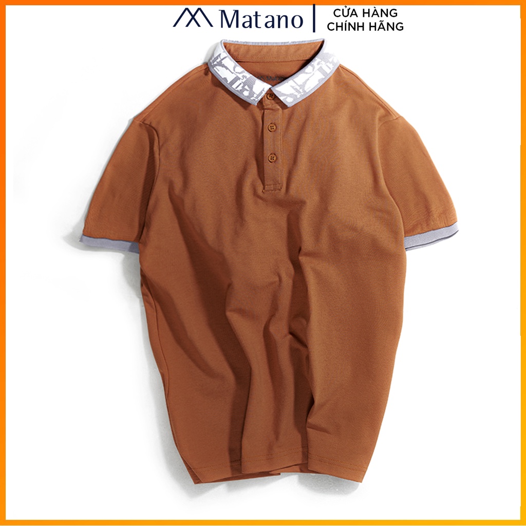 Áo phông polo nam có cổ MATANO - Áo thun nam cổ trụ bẻ, vải cá sấu cotton cao cấp, bo cổ dệt họa tiết loang đẹp mắt 029 | BigBuy360 - bigbuy360.vn