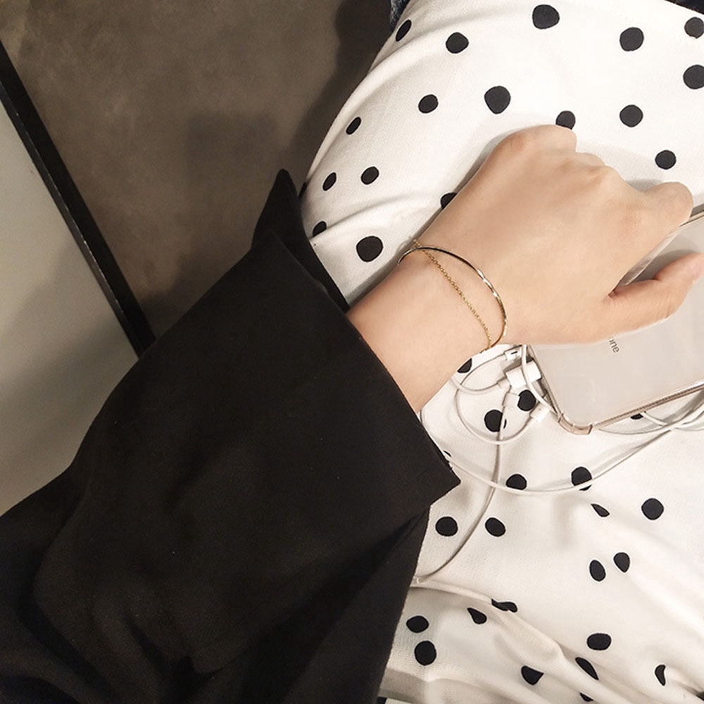 Vòng Tay Tình Bạn Mỏng Kiểu Dáng Đơn Giản Cho Nữ